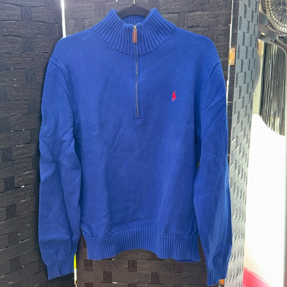 Polo Ralph Lauren Blue Sweater With Zipper